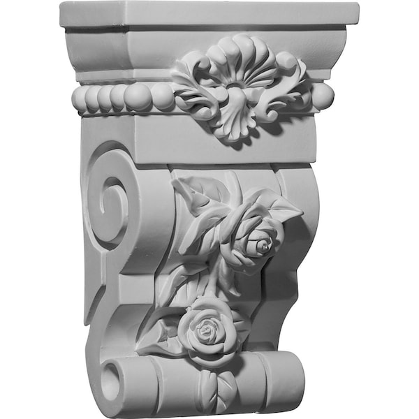 Ekena Millwork 6 1/2"W x 3 5/8"D x 10 1/8"H Rose Corbel COR06X03X10RO - main